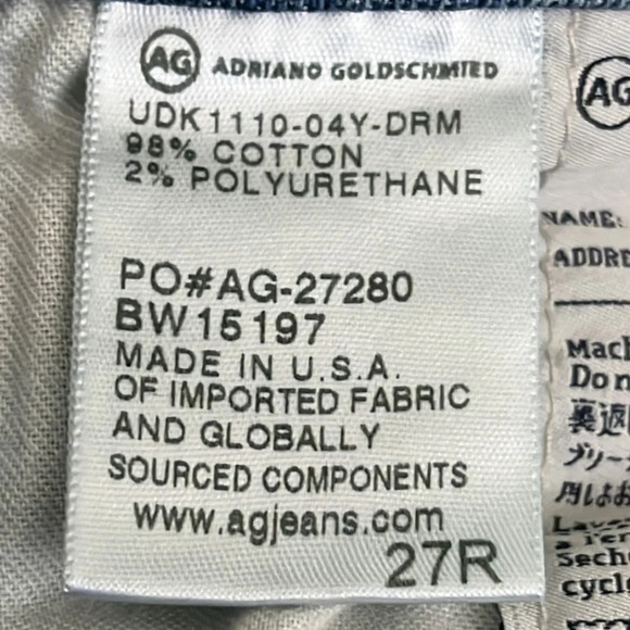 AG Adriano Goldschmied The Stilt Cigarette Leg Jeans - Size 27 - Picture 8 of 8